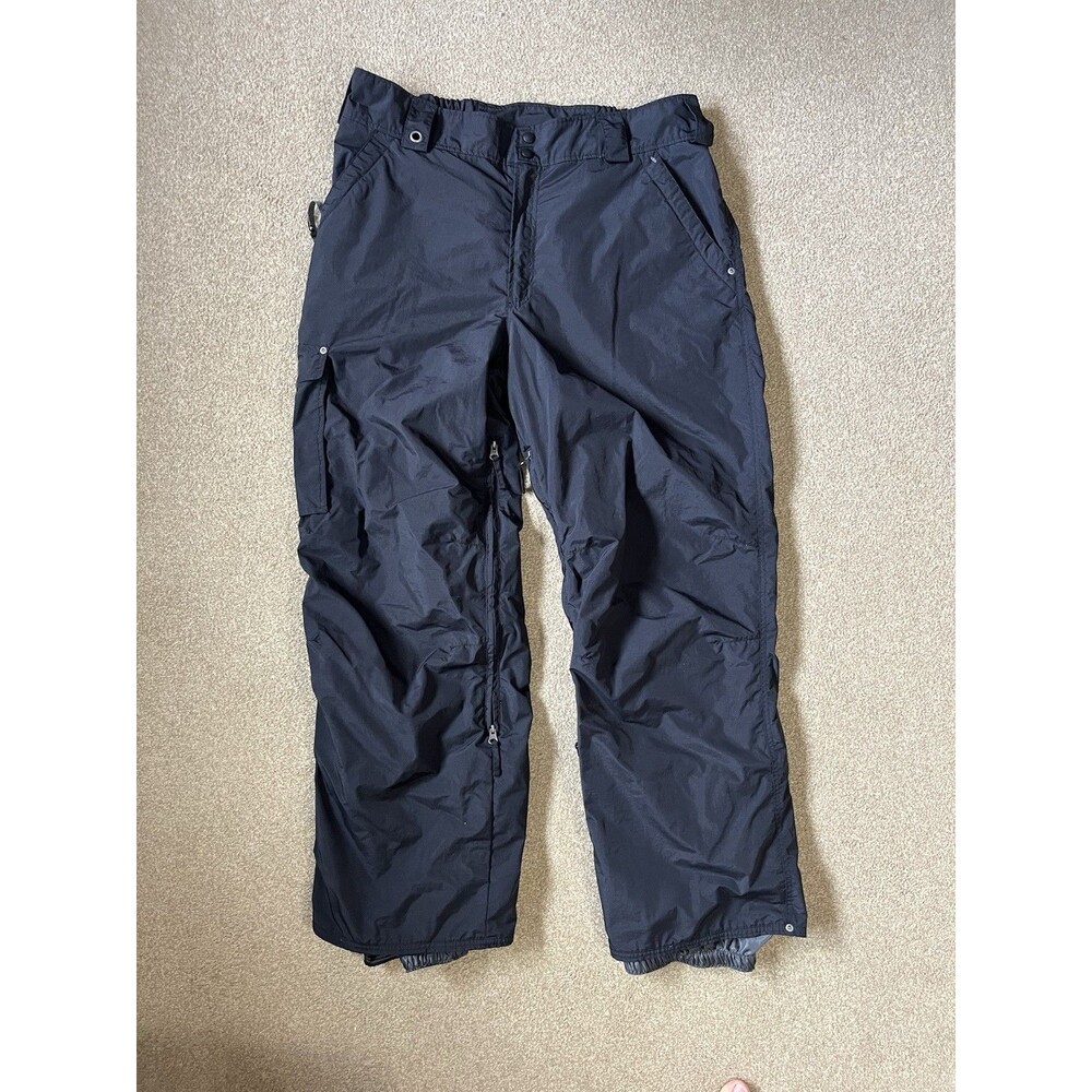 White Sierra Waterproof Snow Pants Mens 2XL Black Insulated Ski Cargo Trousers